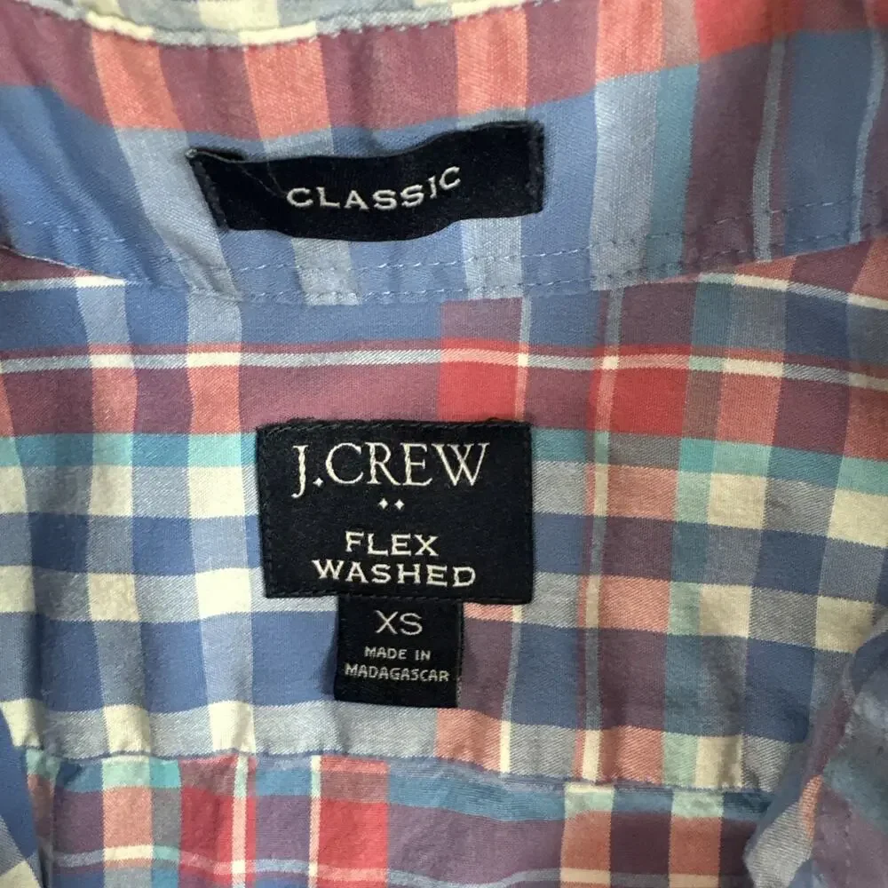 Men’s Size XS Fitted Flex Washed J.Crew Classic Button-Down Dress Shirt